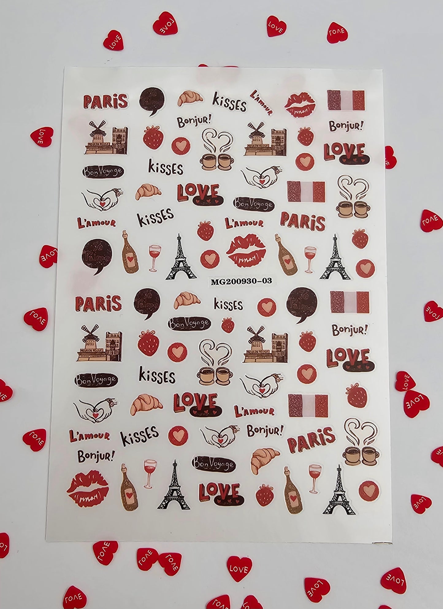 Calcomanias LOVE/san valentin 1 de 2