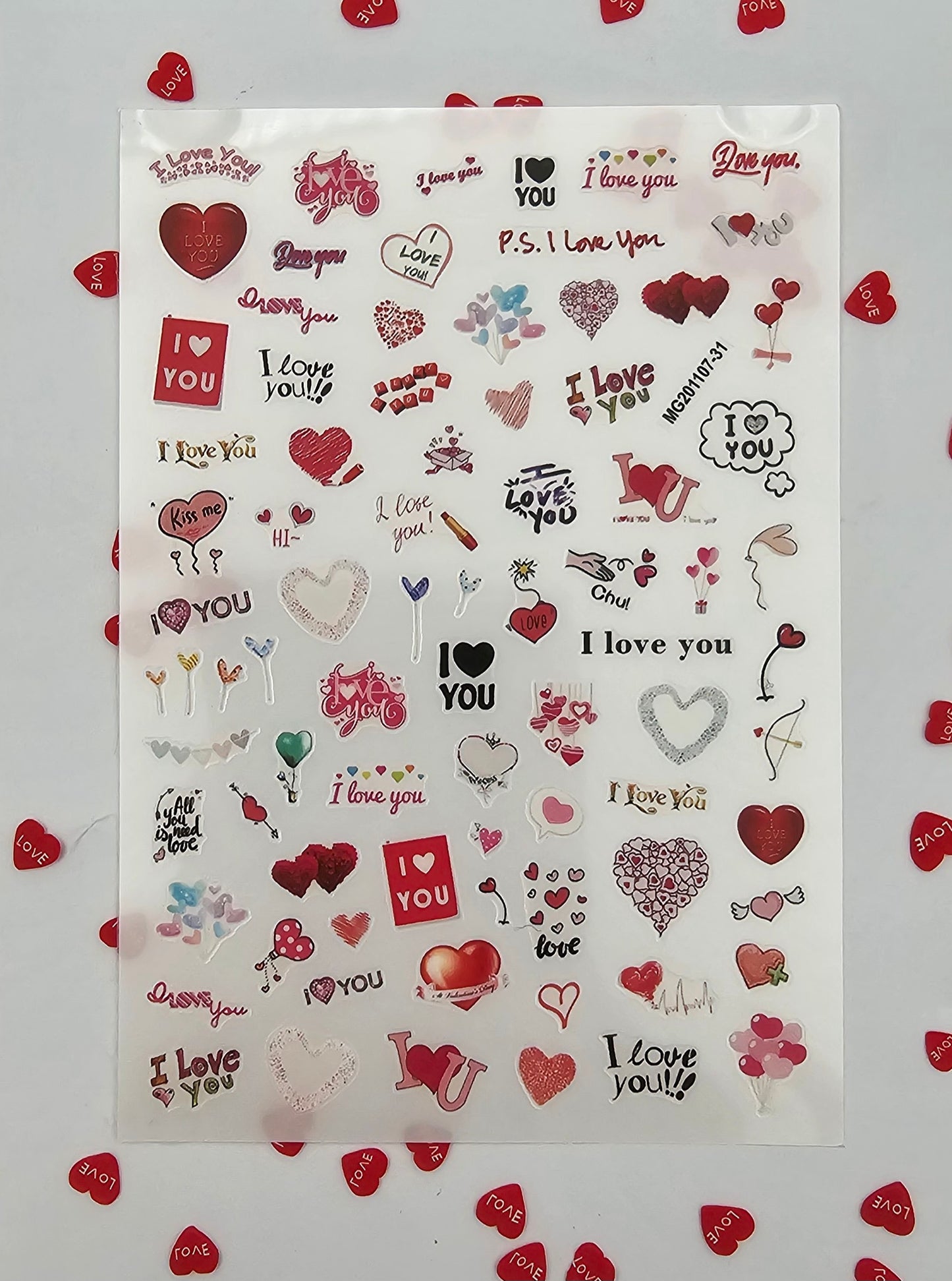 Calcomanias LOVE/san valentin 1 de 2