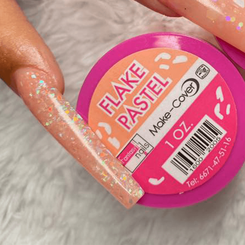 Acrílico Fantasy Nails flake pastel 1 onza