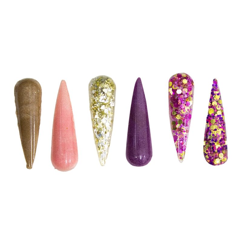 Acrílico fantasy nails colección Hindú 6pzas