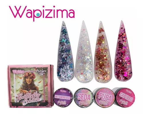 Acrílico Wapizima colección Butterfly 4pzas