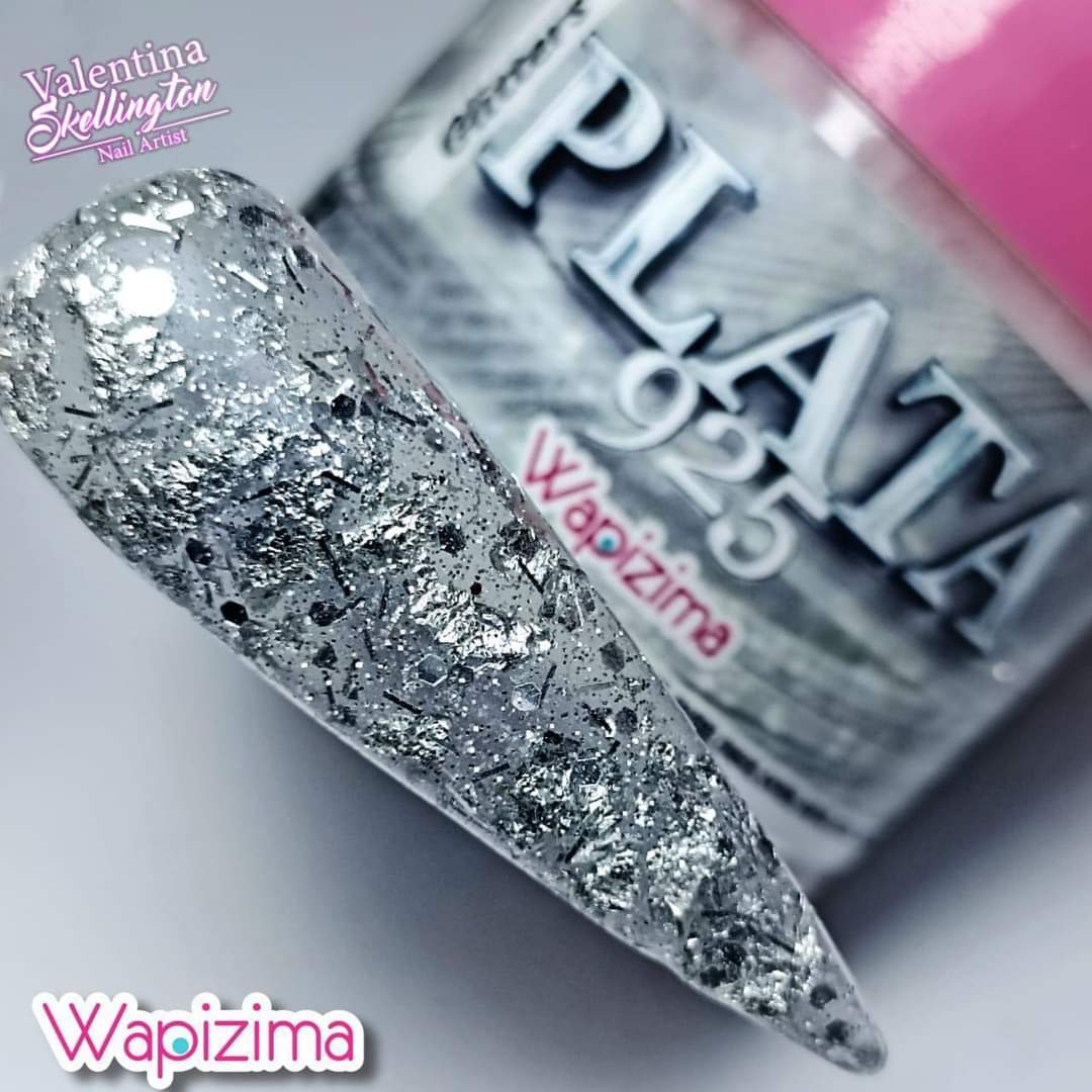 Acrílico wapizima Glitter PLata 925 1 onza