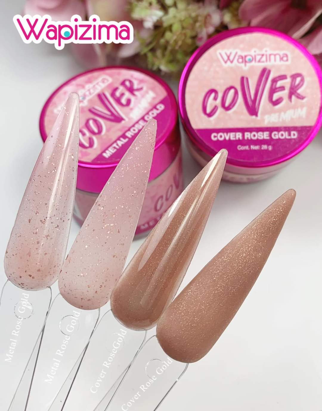 Acrílico wapizima Cover Rose Gold 1 y 2 onzas