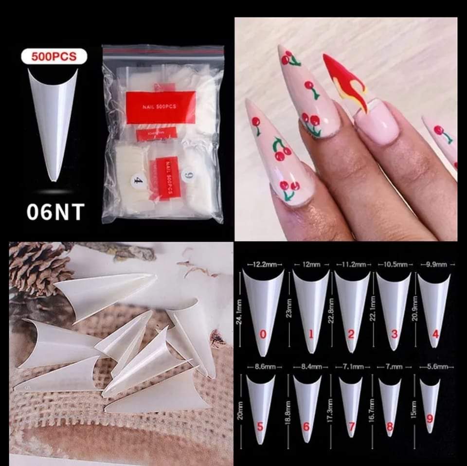 Tips stiletto vampiro natural