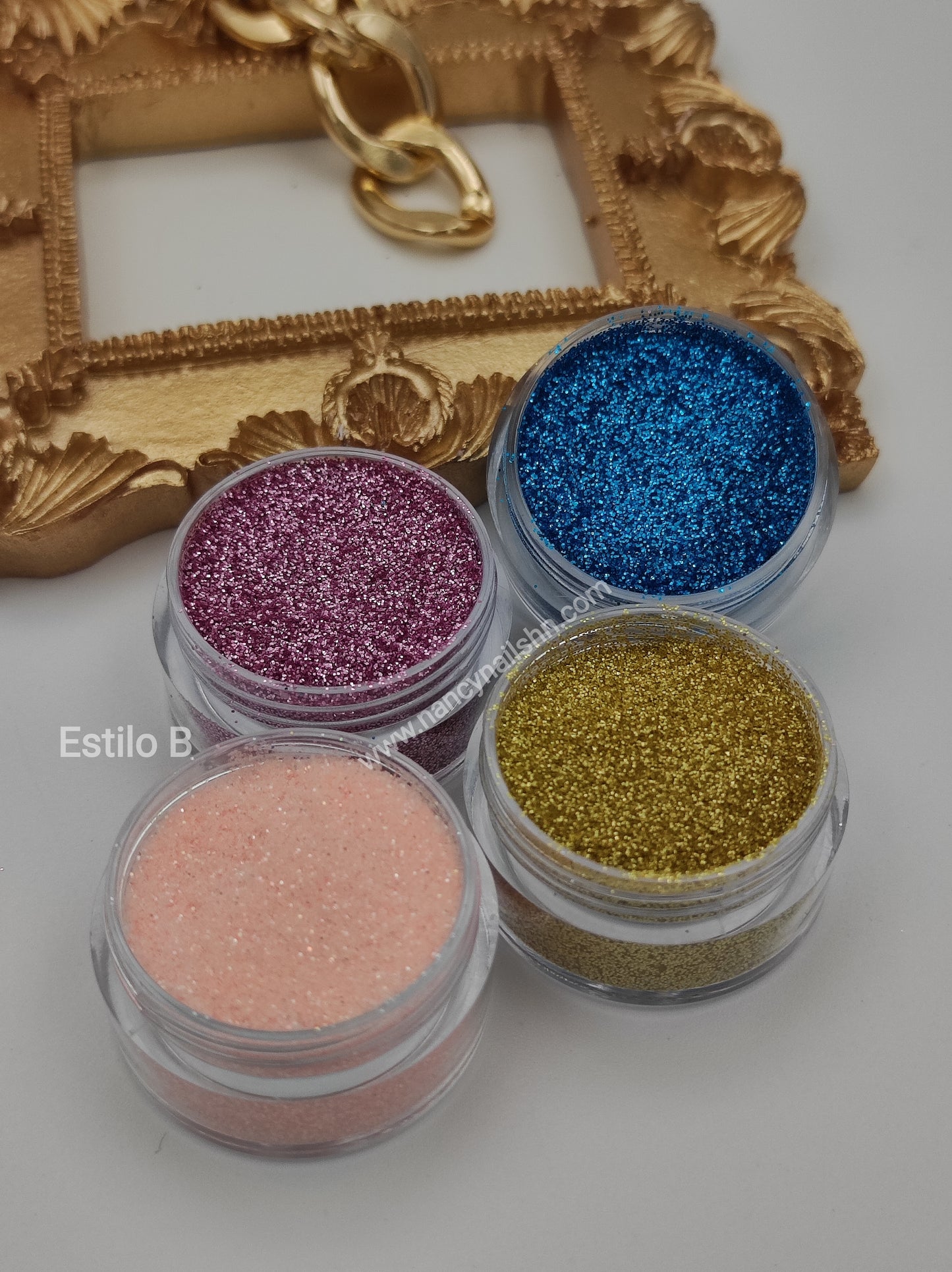 Glitter o escarcha en set,5 opciónes diferentes