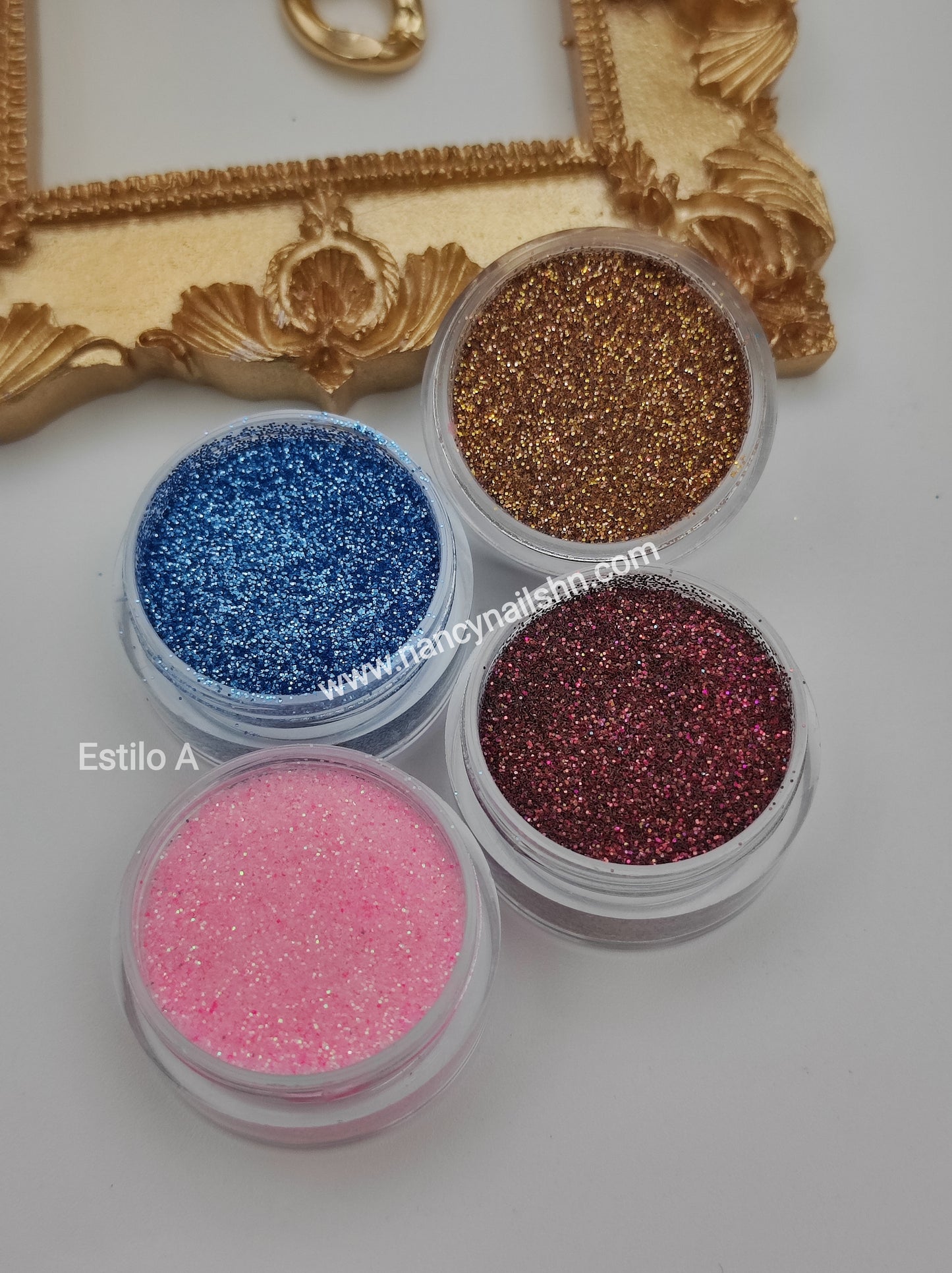 Glitter o escarcha en set,5 opciónes diferentes