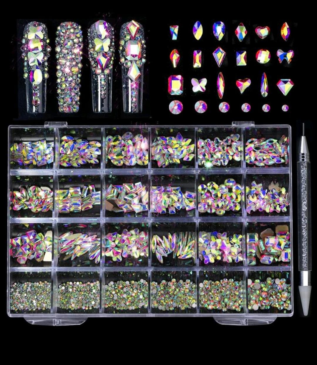 Cristales de Formas caja mediana