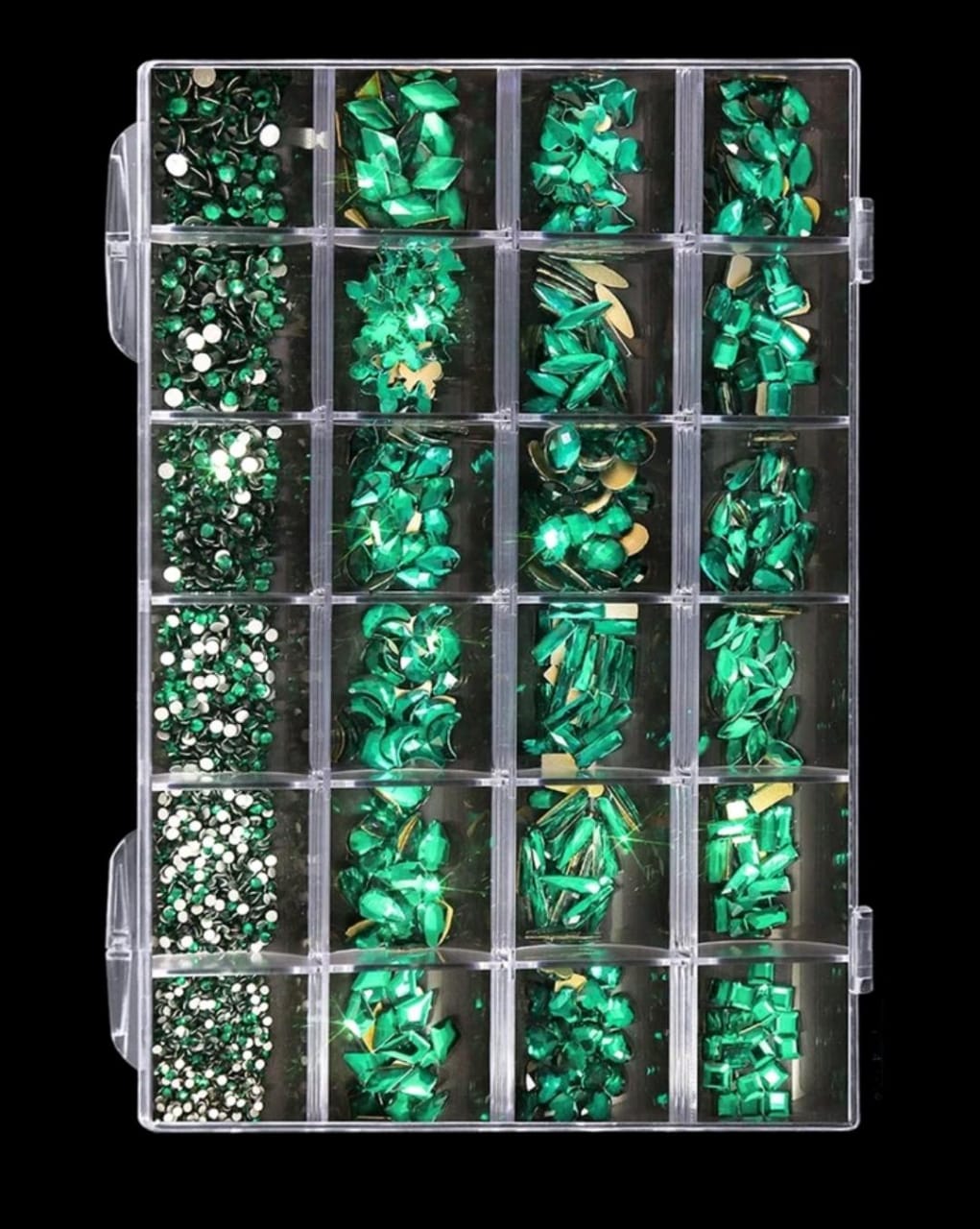 Cristales de formas caja mediana