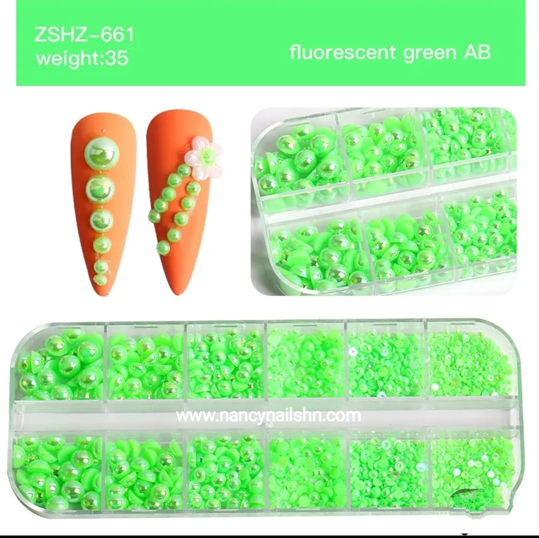 Perlas en bandeja 5 colores diferentes