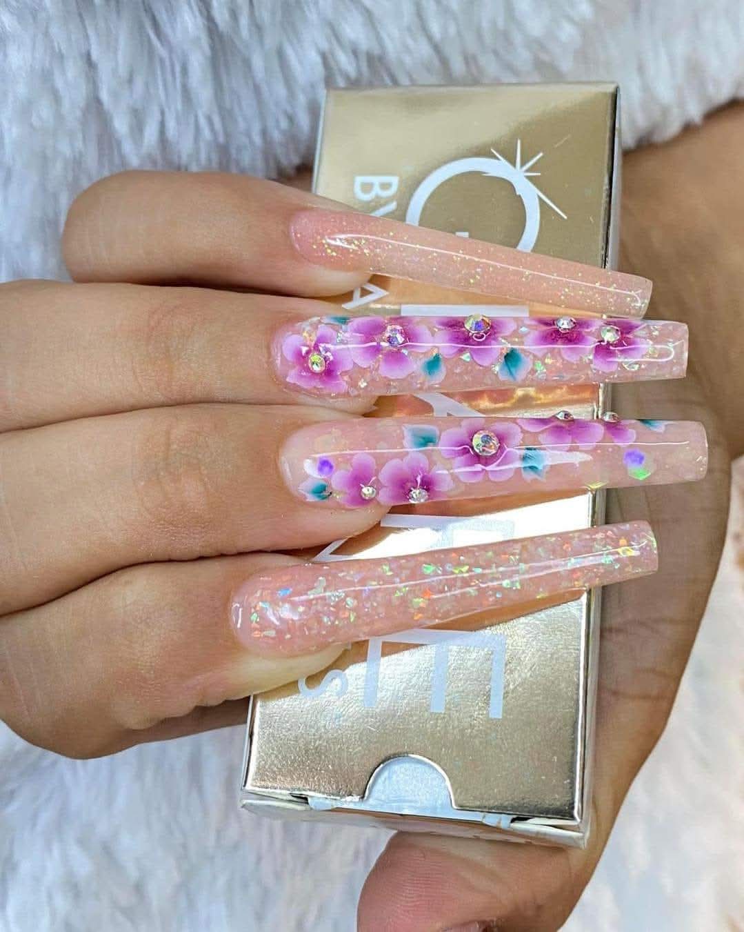 Acrílico Fantasy Nails flake pastel 1 onza