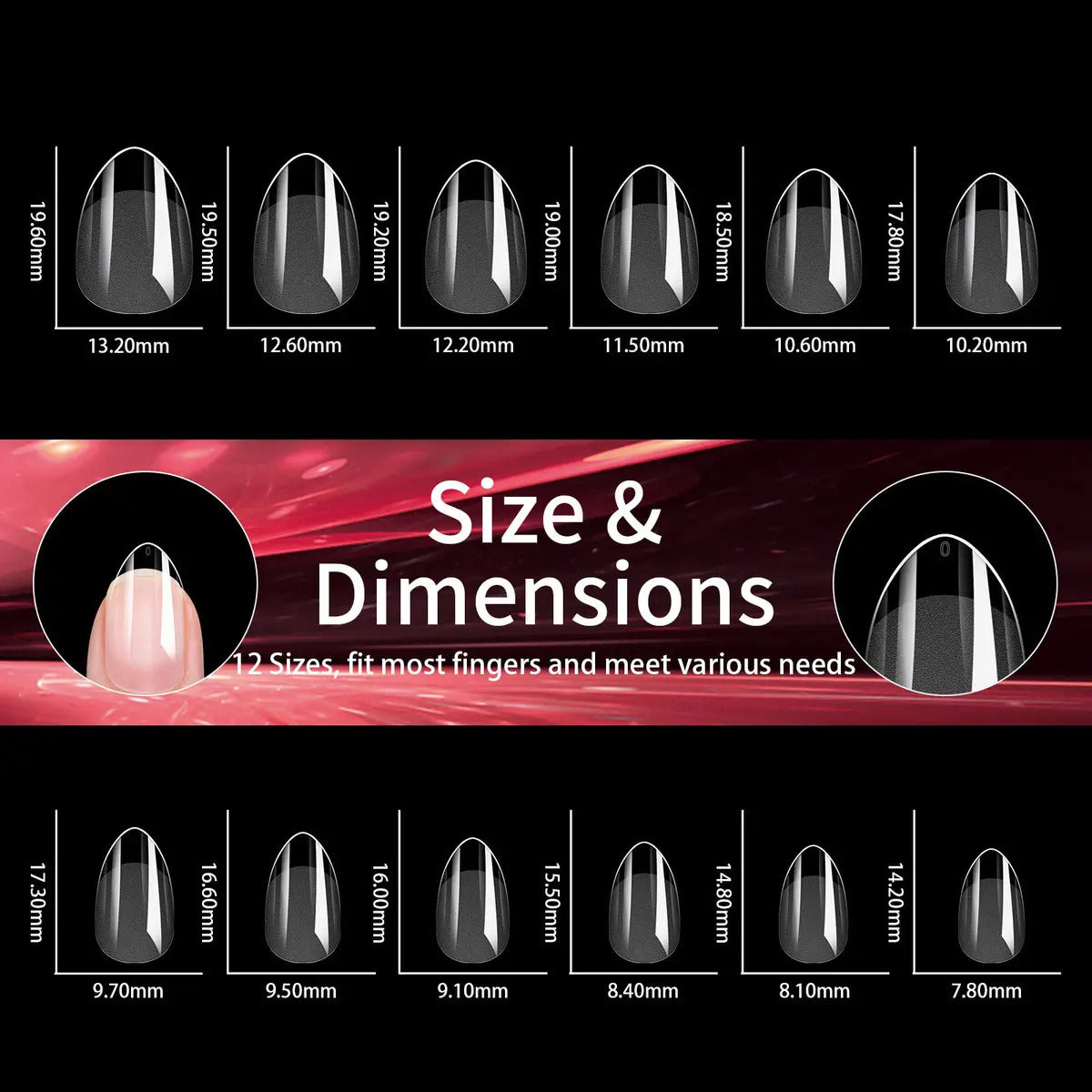 Soft gel tips 240 piezas NUEVO