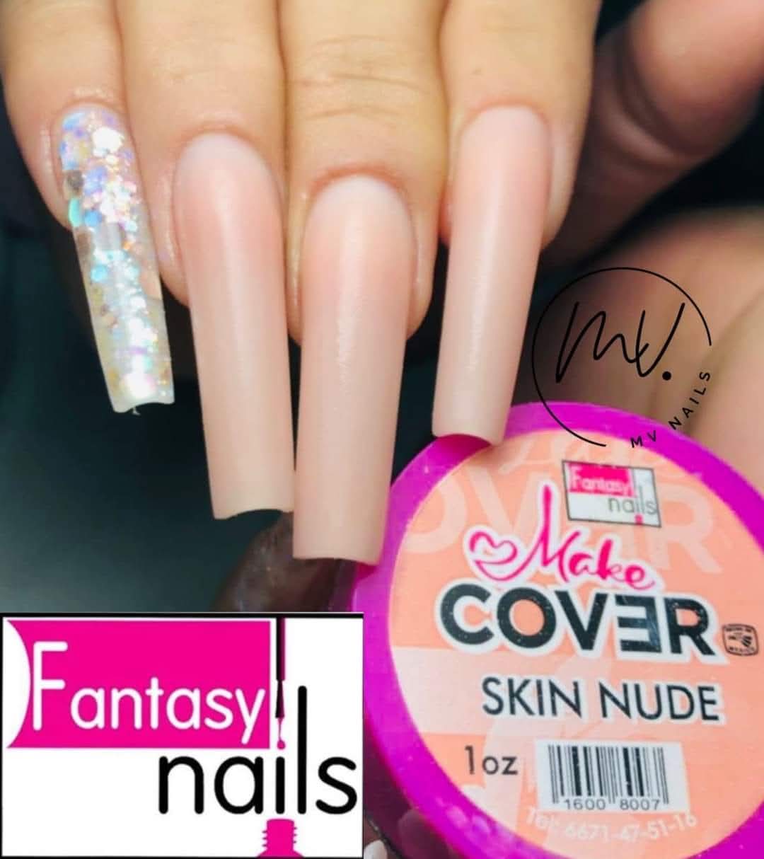 Acrílico Fantasy Nails Skin nude 1 y 2 onzas