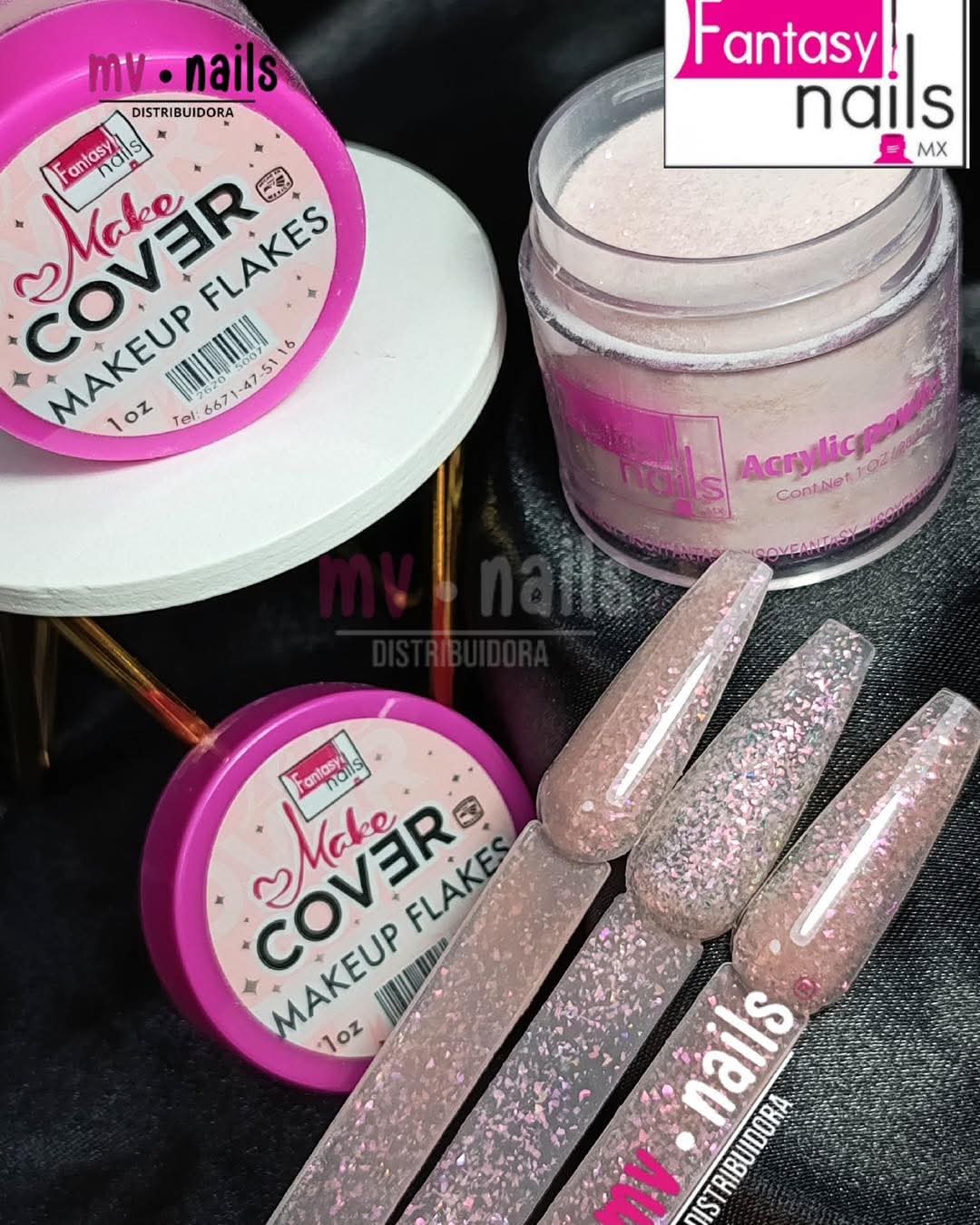 Acrílico Fantasy Nails Makeup Flakes 1 onza