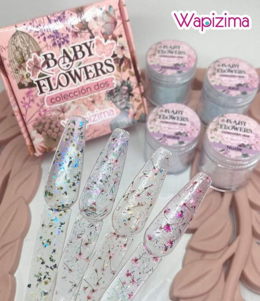 Acrílico wapizima colección baby flower 4 pzas
