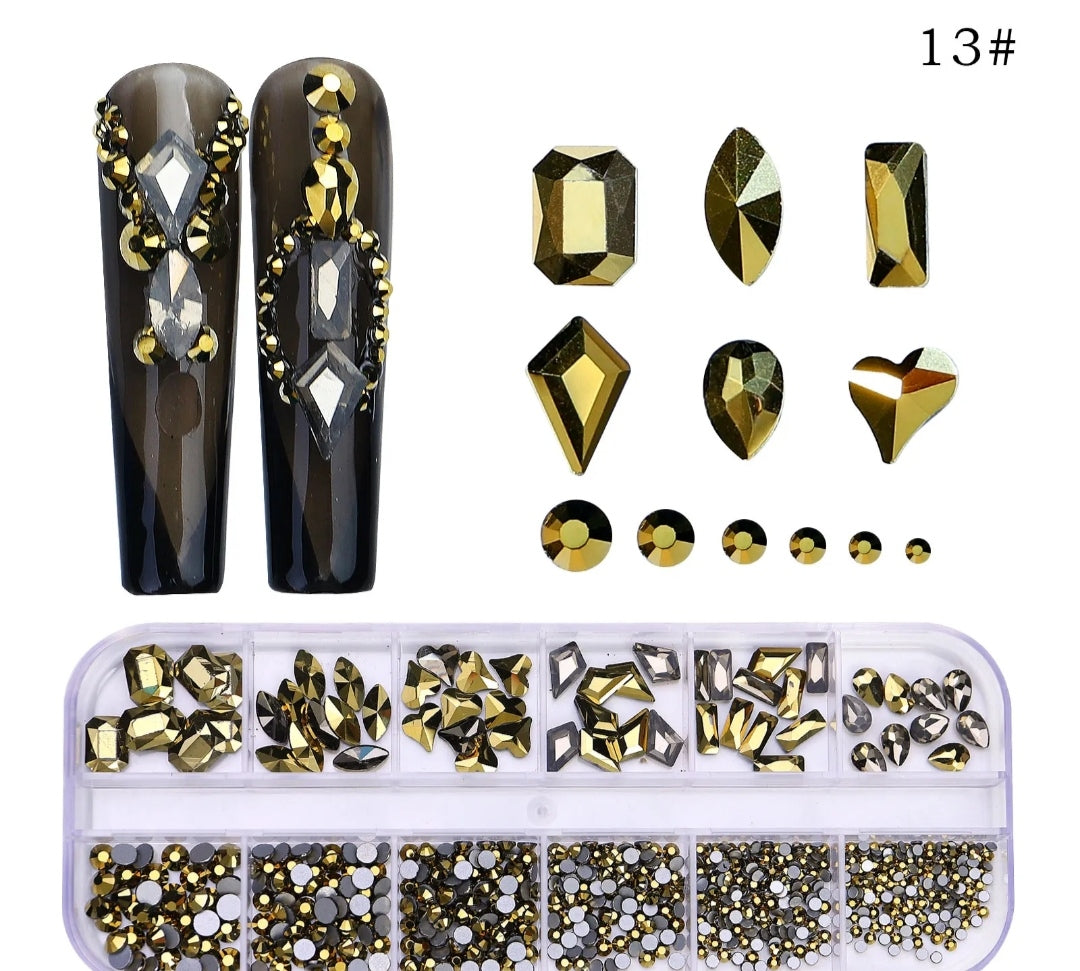 Cristales de formas color bronce