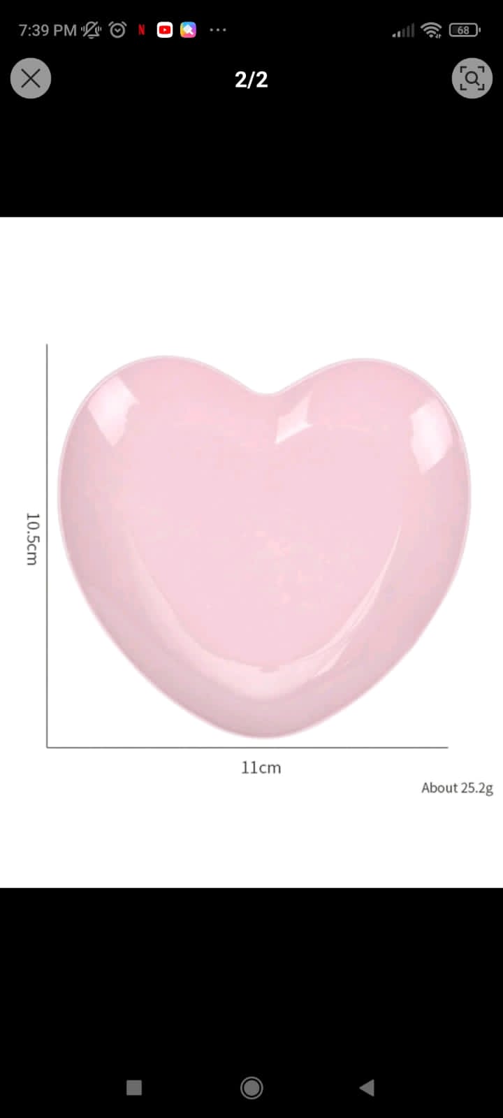 Bandeja para cristalería en forma de Corazón