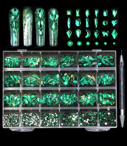 Cristales de formas caja mediana