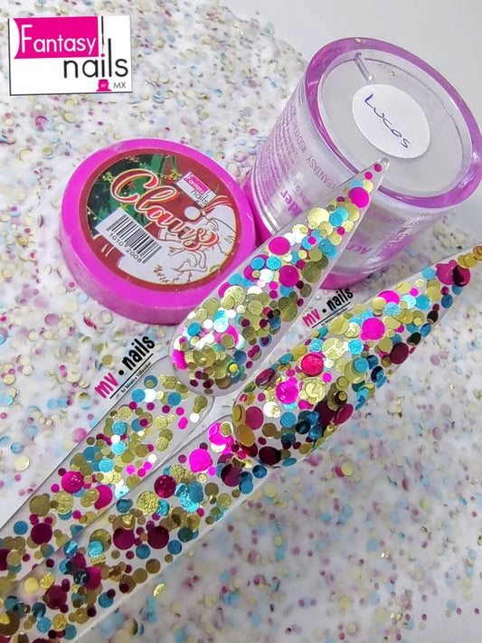 Acrílico Claus Fantasy Nails Luces