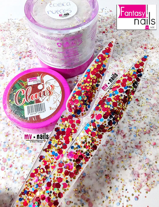Acrílico Claus fantasy Nails casca nueces