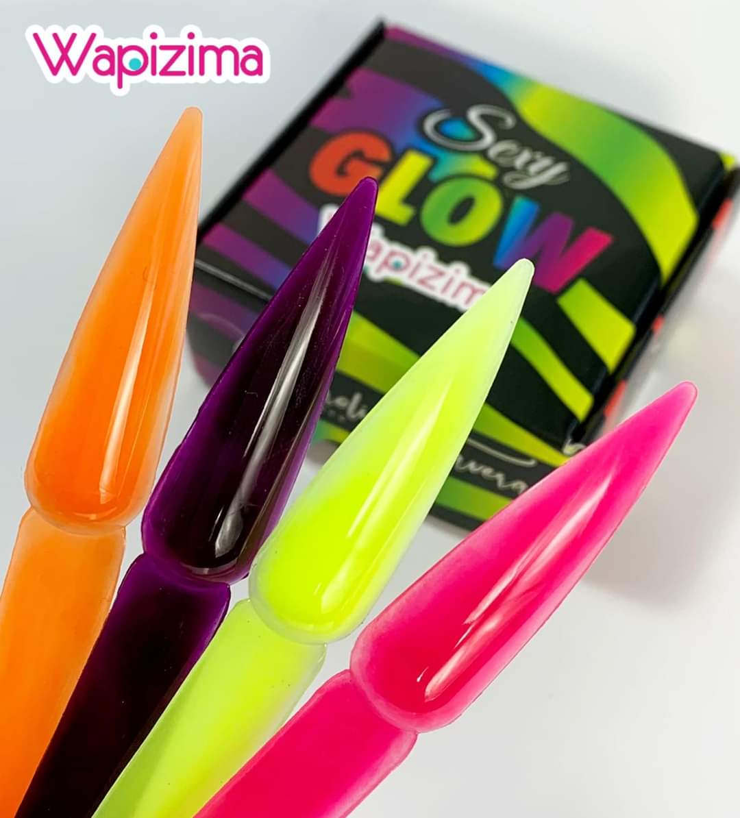 Acrílico wapizima colección glow 4 pzas