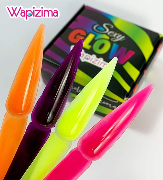 Acrílico wapizima colección glow 4 pzas