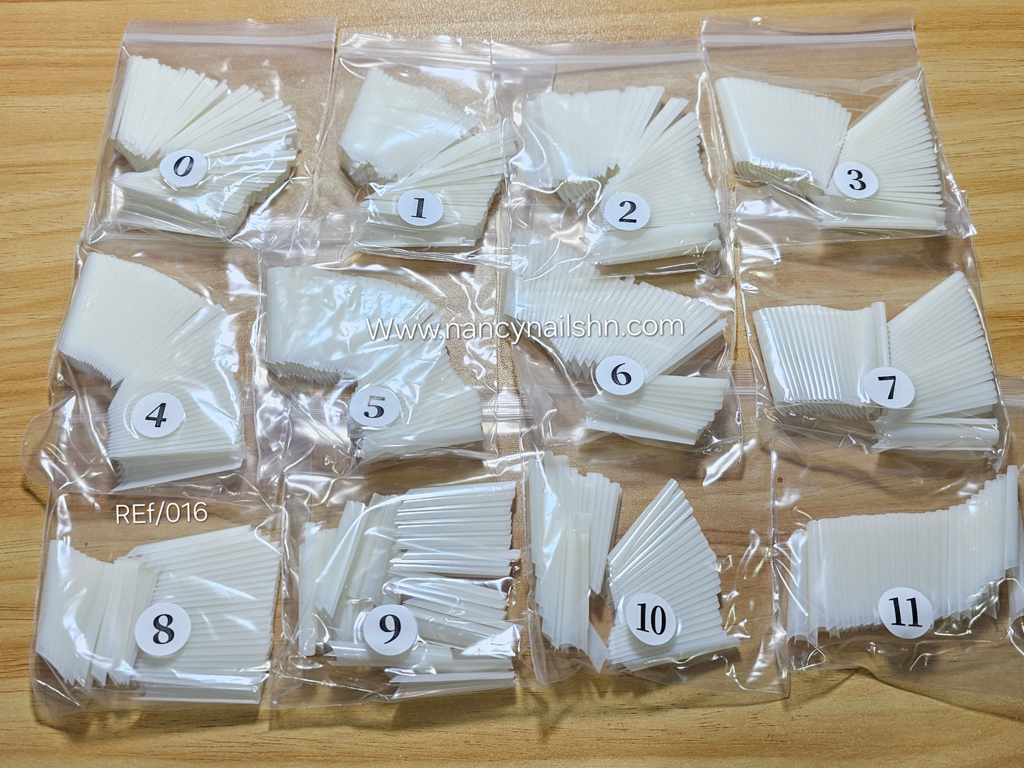 Tips coffin XL 504 piezas en clear y natural