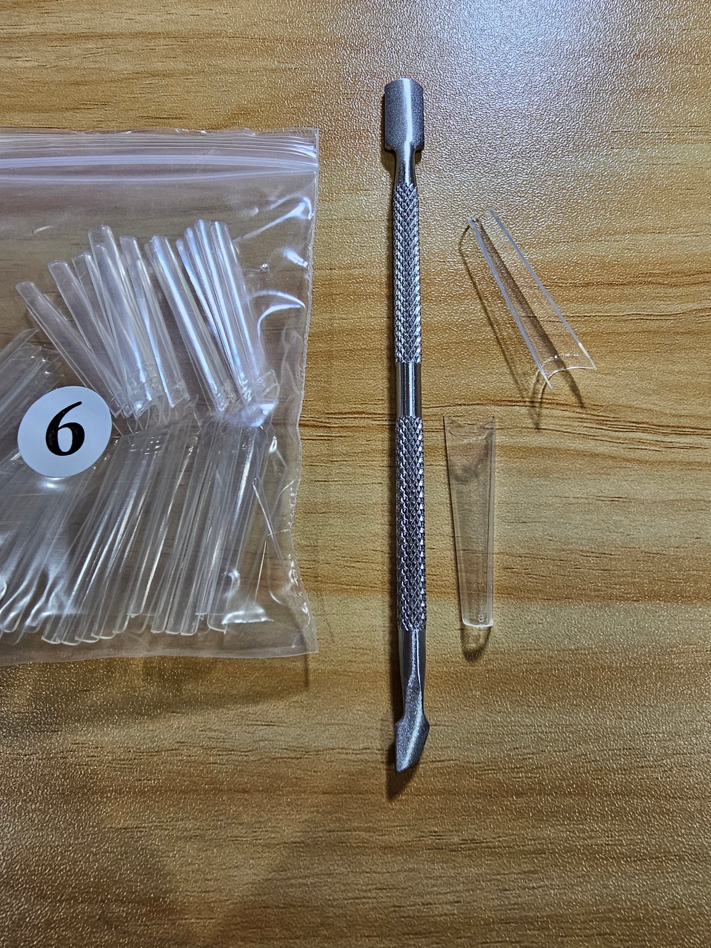 Tips coffin XL 504 piezas en clear y natural