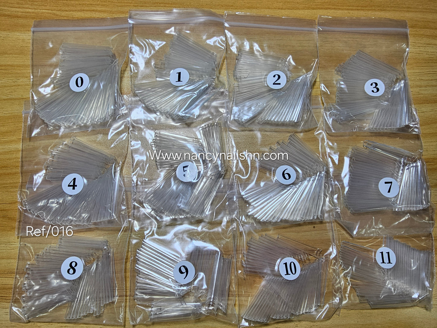 Tips coffin XL 504 piezas en clear y natural