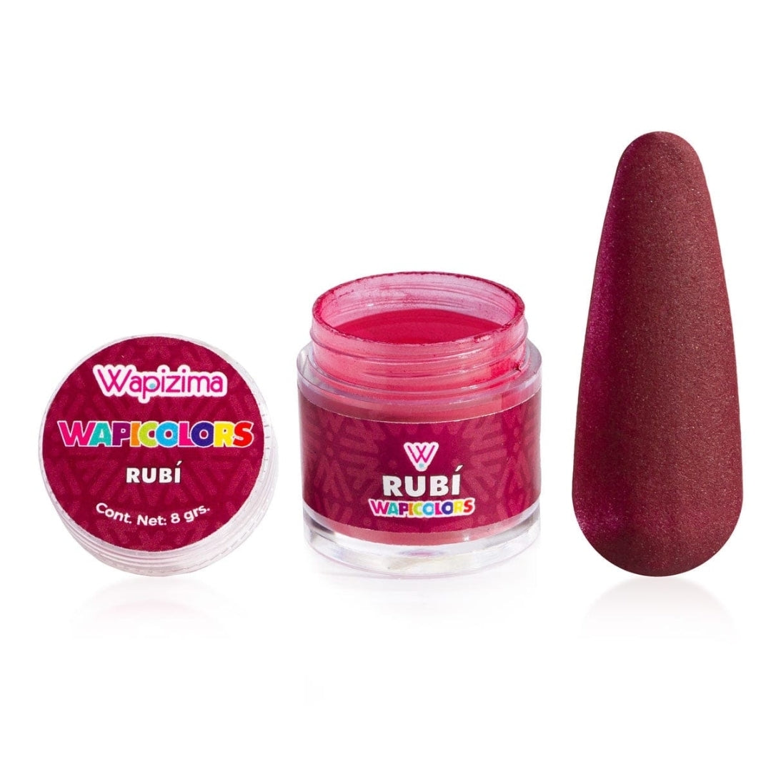 Acrílicos rojo Rubi wapizima 1/2 oz