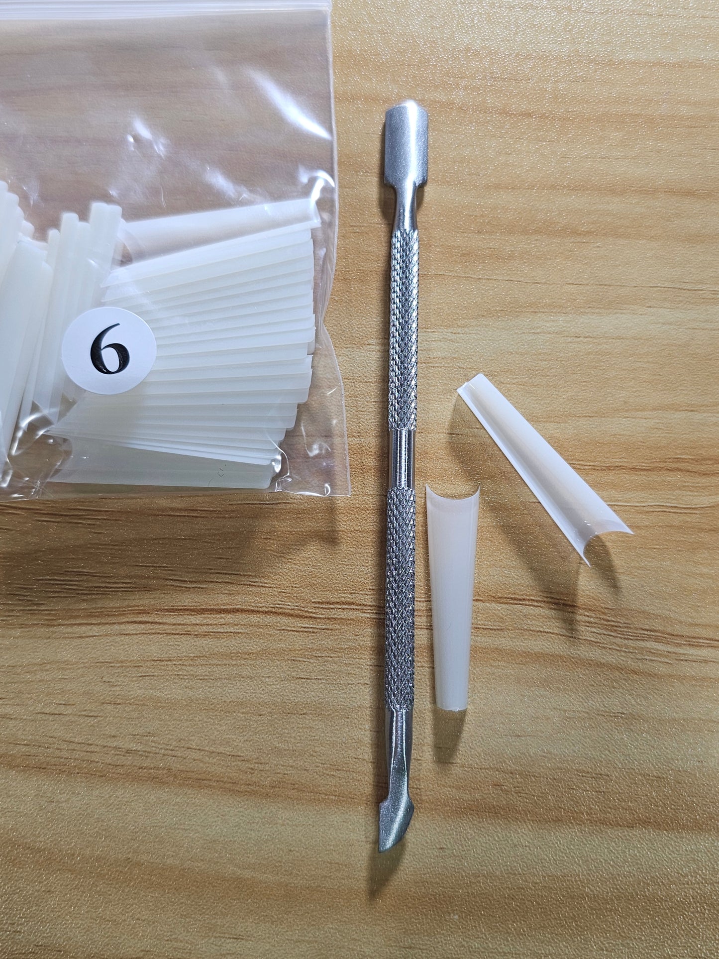Tips coffin XL 504 piezas en clear y natural
