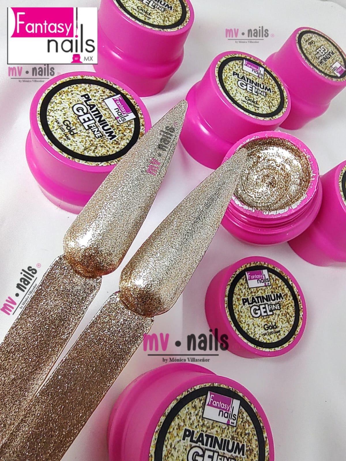 Gel platinum fantasy nails