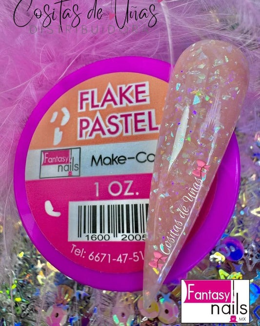 Acrílico Fantasy Nails flake pastel 1 onza