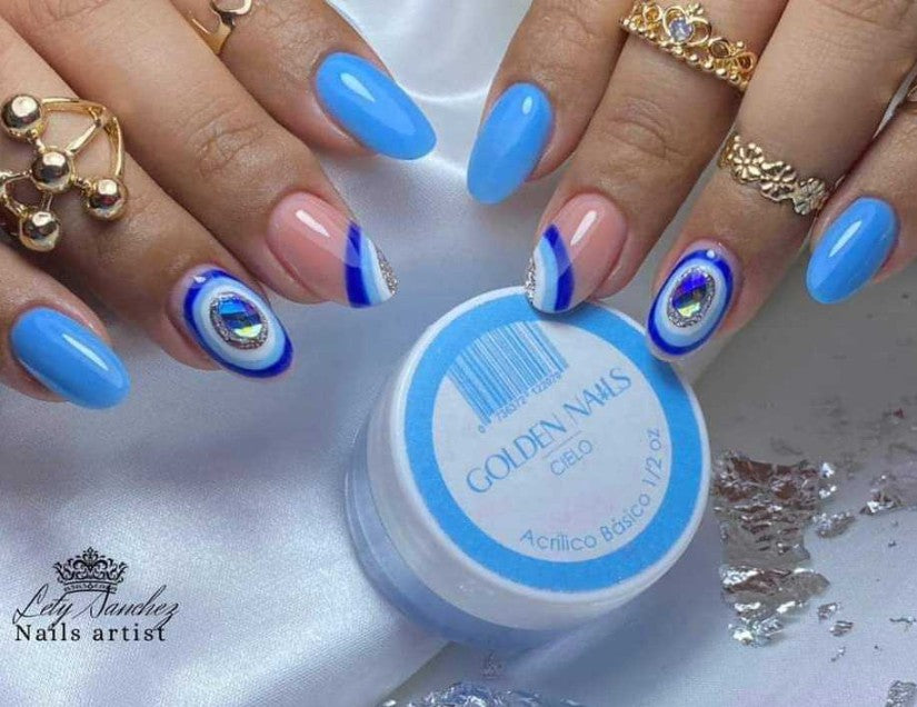Acrilicos 17 colores en  1/2 onza Golden Nails